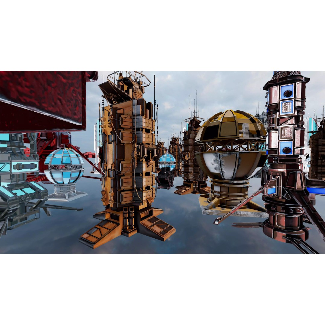 Sci-Fi Mega Structures 3D Model – Low Poly Game Ready Asset, FBX, PBR - View 17