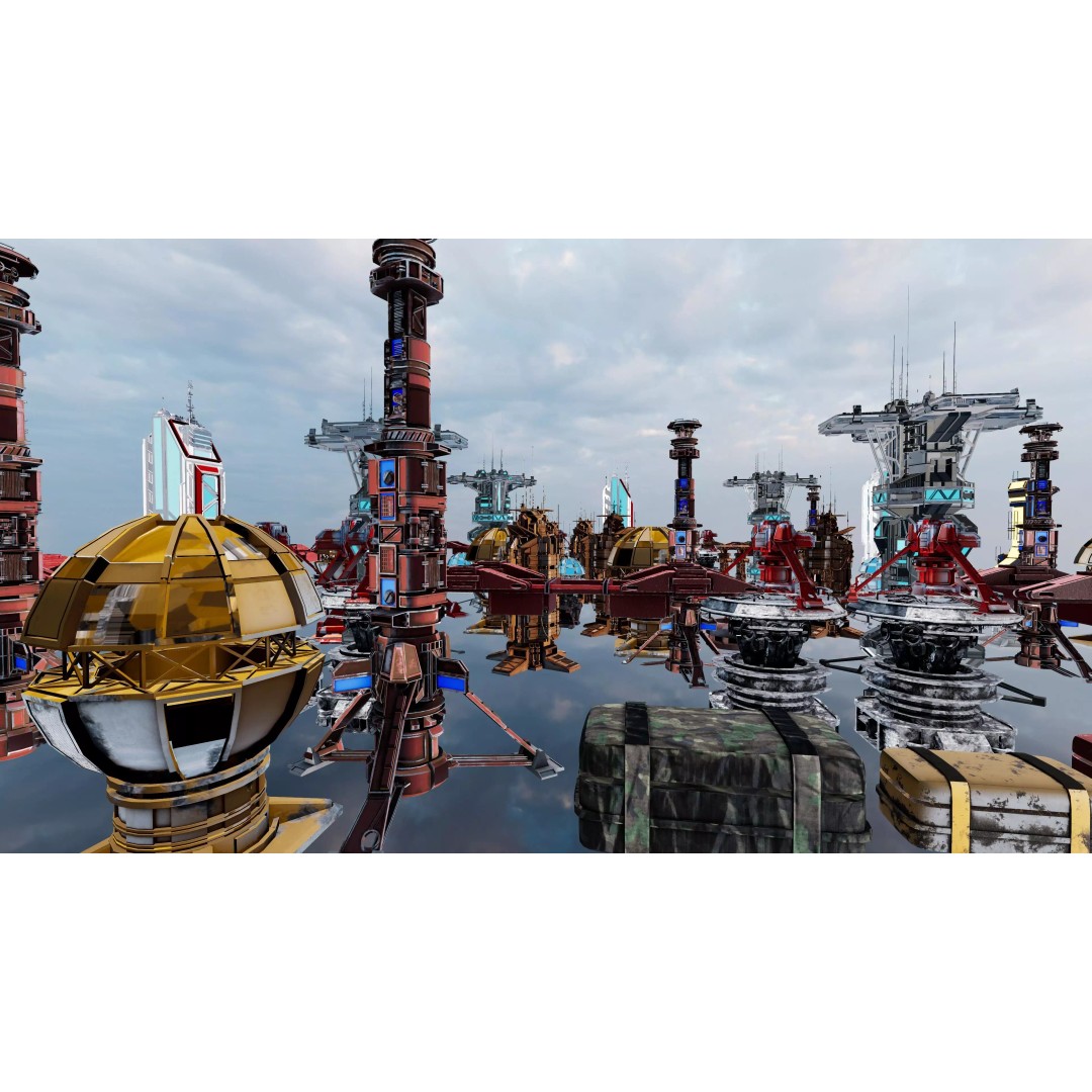 Sci-Fi Mega Structures 3D Model – Low Poly Game Ready Asset, FBX, PBR - View 18