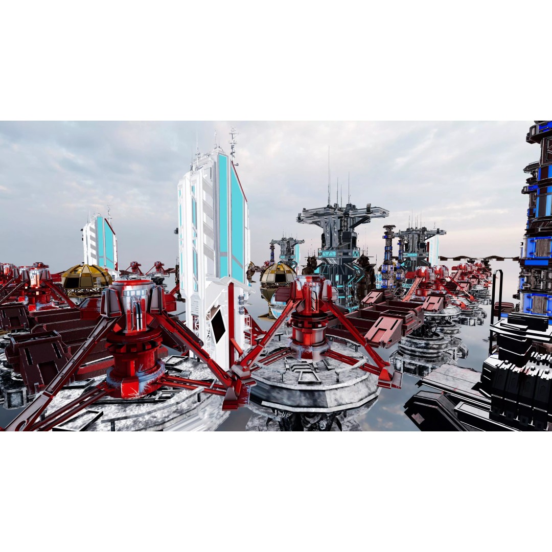 Sci-Fi Mega Structures 3D Model – Low Poly Game Ready Asset, FBX, PBR - View 2