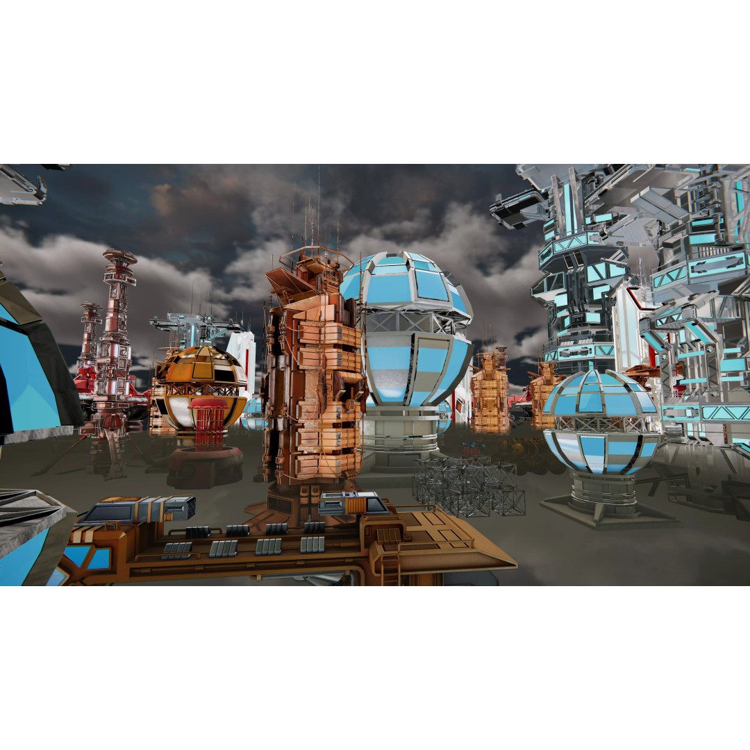 Sci-Fi Mega Structures 3D Model – Low Poly Game Ready Asset, FBX, PBR - View 4