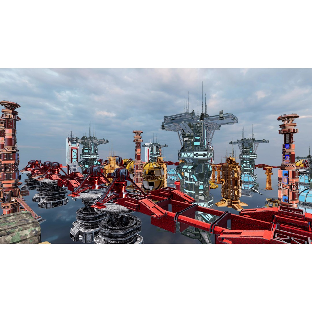 Sci-Fi Mega Structures 3D Model – Low Poly Game Ready Asset, FBX, PBR - View 5