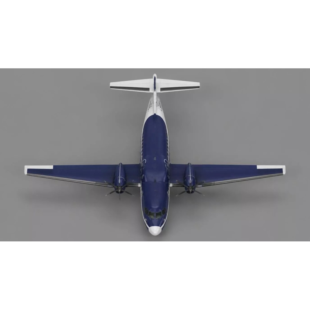 Twin Engine Turboprop Airliner 3D Model – PBR Game-Ready Asset, FBX - View 10