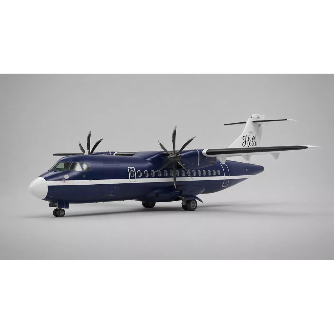 Twin Engine Turboprop Airliner 3D Model – PBR Game-Ready Asset, FBX - View 11