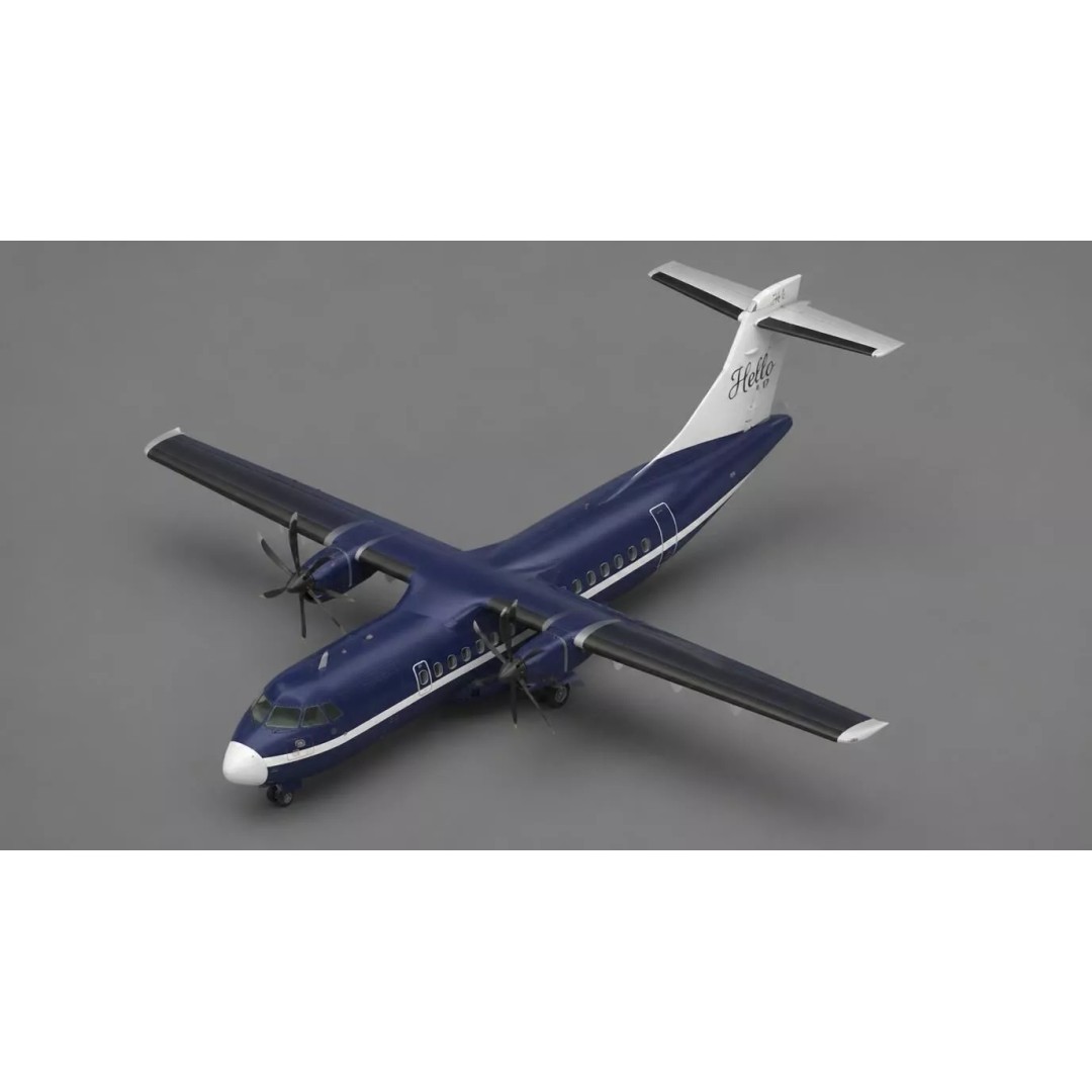 Twin Engine Turboprop Airliner 3D Model – PBR Game-Ready Asset, FBX - View 4