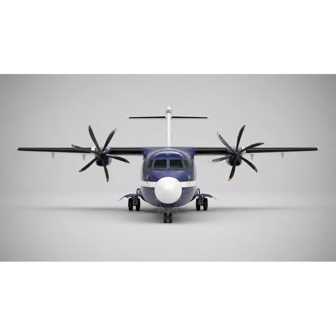 Twin Engine Turboprop Airliner 3D Model – PBR Game-Ready Asset, FBX - View 5