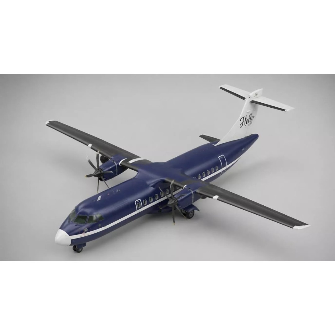 Twin Engine Turboprop Airliner 3D Model – PBR Game-Ready Asset, FBX - View 6