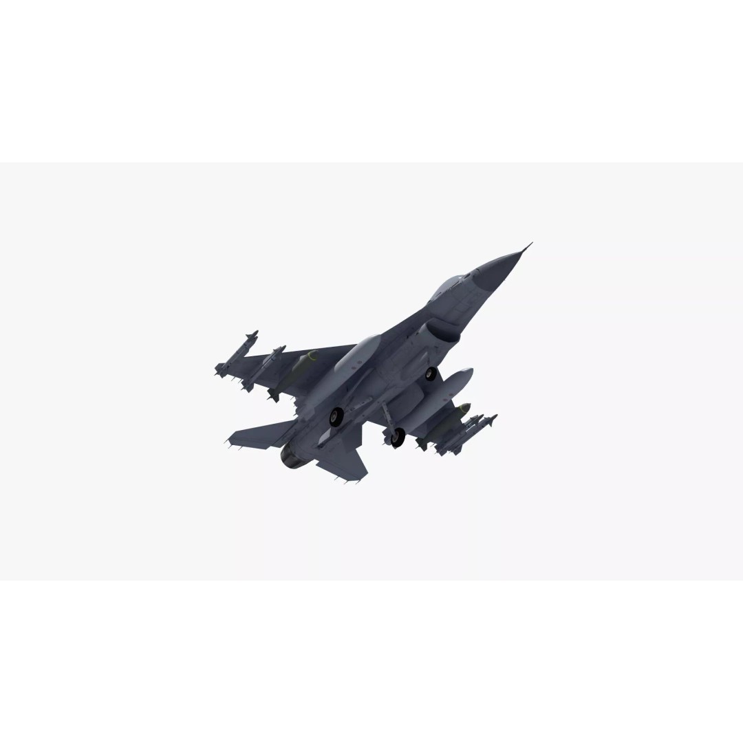 F-16C Fighter Jet 3D Model – PBR Game Asset, FBX Format