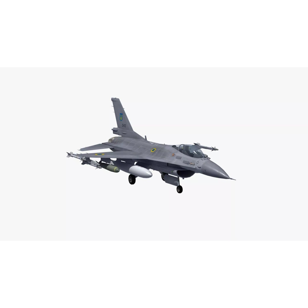 F-16C Fighter Jet 3D Model – PBR Game Asset, FBX Format - View 33