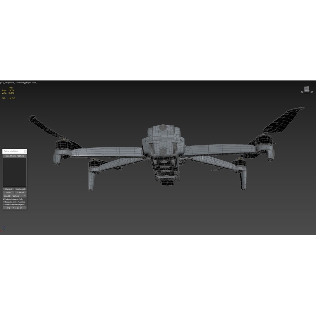 Dji Mavic 2 Pro Drone 3D Model – High Poly Game Asset, FBX, OBJ - View 13