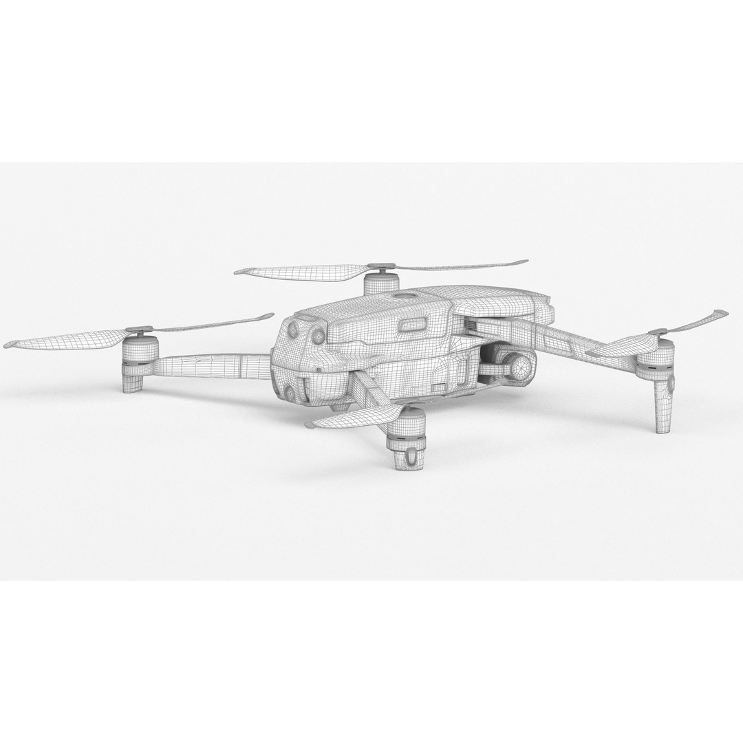 Dji Mavic 2 Pro Drone 3D Model – High Poly Game Asset, FBX, OBJ - View 14