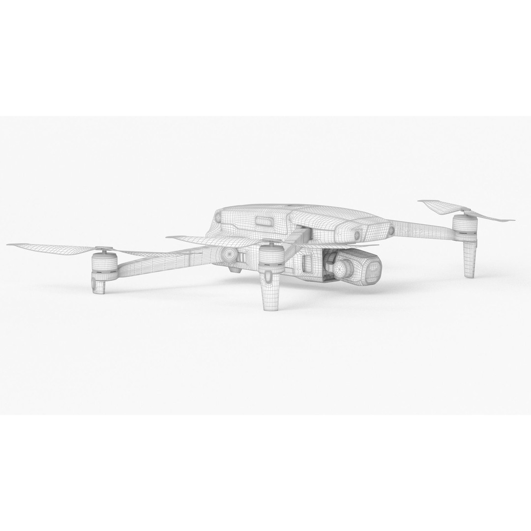Dji Mavic 2 Pro Drone 3D Model – High Poly Game Asset, FBX, OBJ - View 15