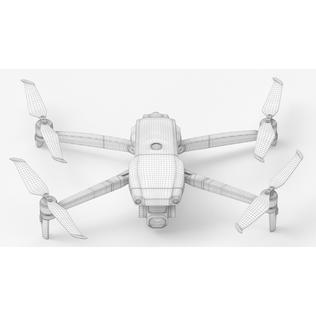 Dji Mavic 2 Pro Drone 3D Model – High Poly Game Asset, FBX, OBJ - View 16