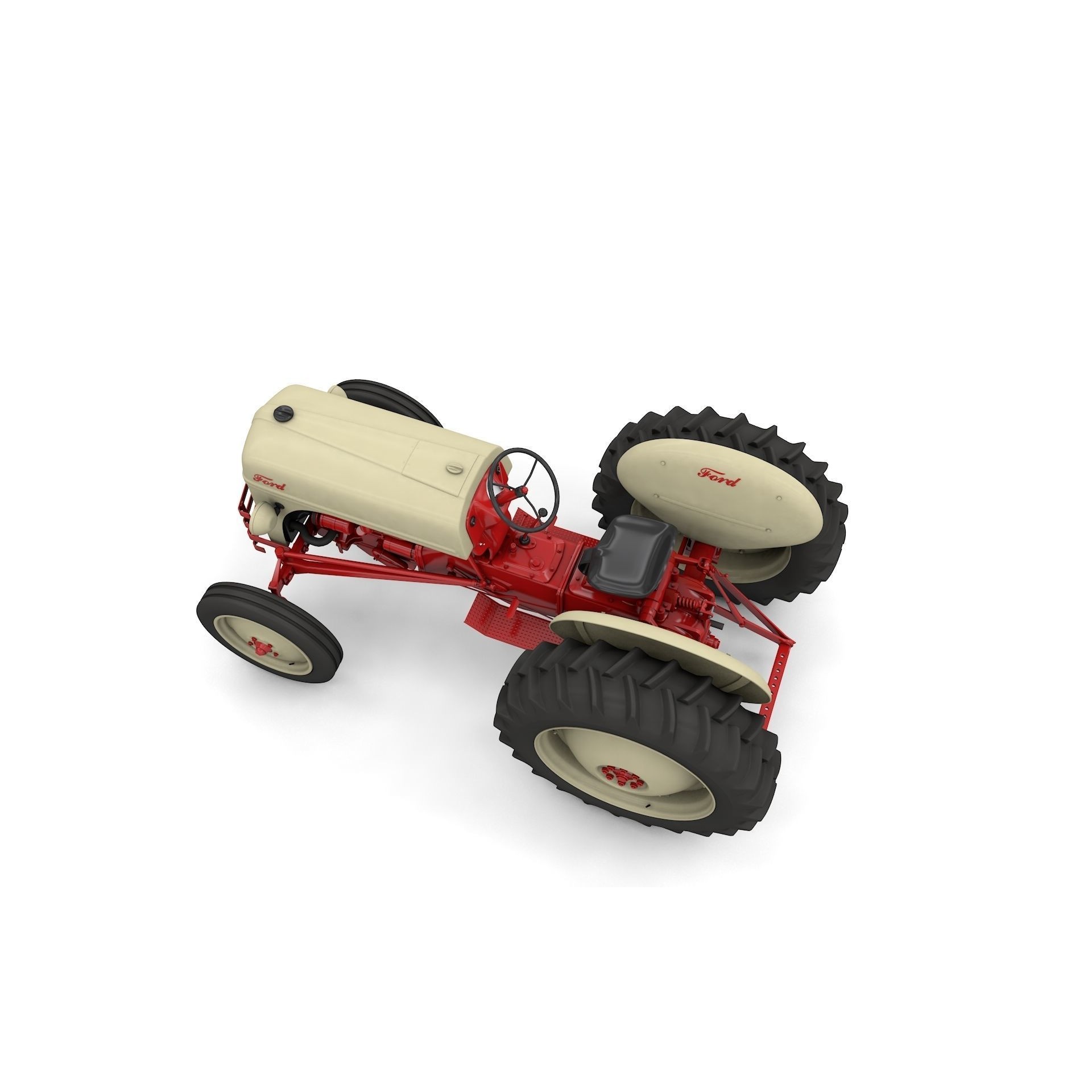Series 8N Tractor 1951 - High-Detail 3D Model - View 14