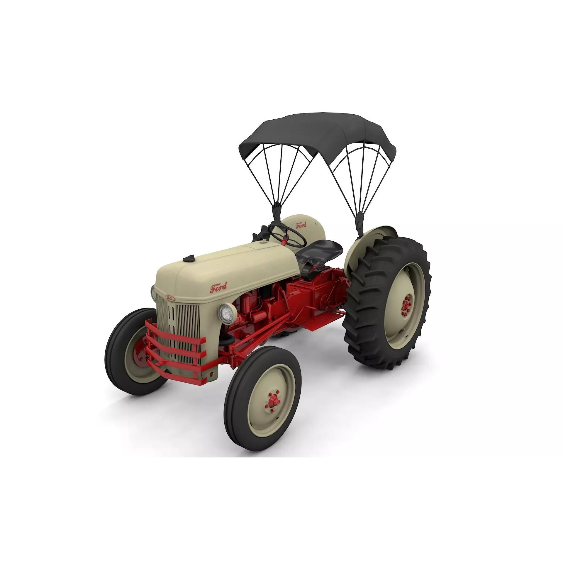 Series 8N Tractor 1951 - High-Detail 3D Model - View 2