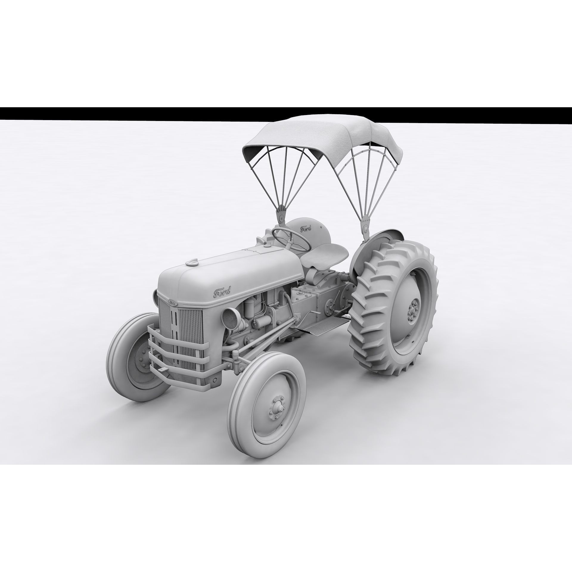 Series 8N Tractor 1951 - High-Detail 3D Model - View 22