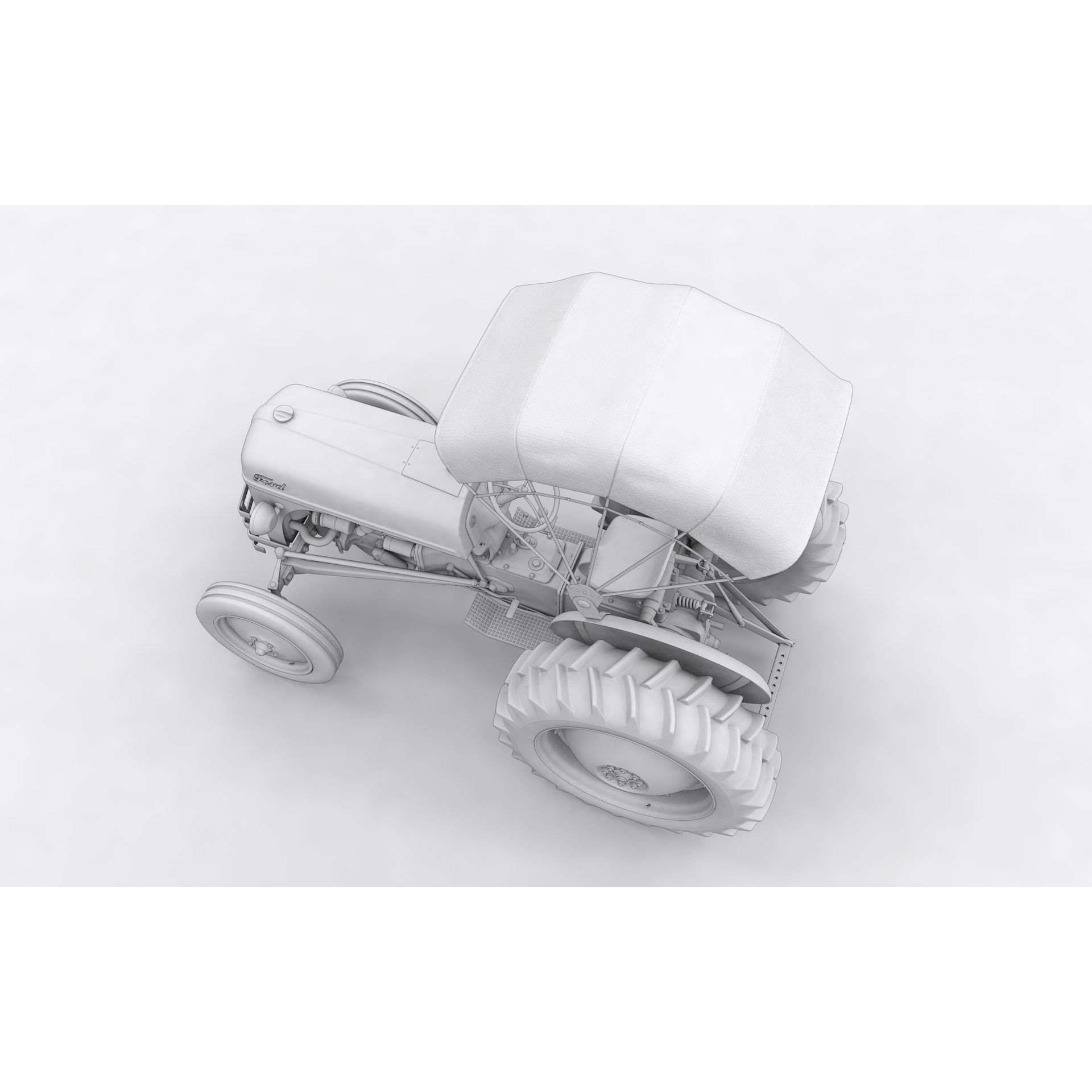 Series 8N Tractor 1951 - High-Detail 3D Model - View 23
