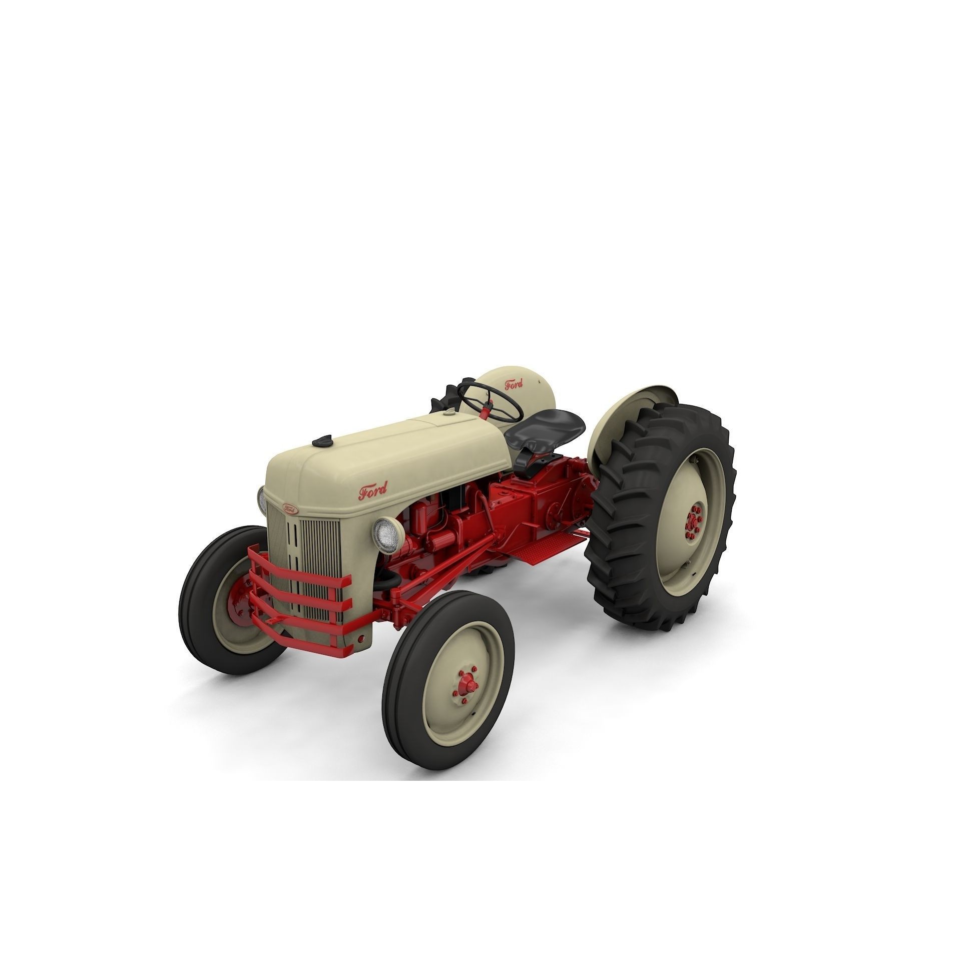Series 8N Tractor 1951 - High-Detail 3D Model - View 3