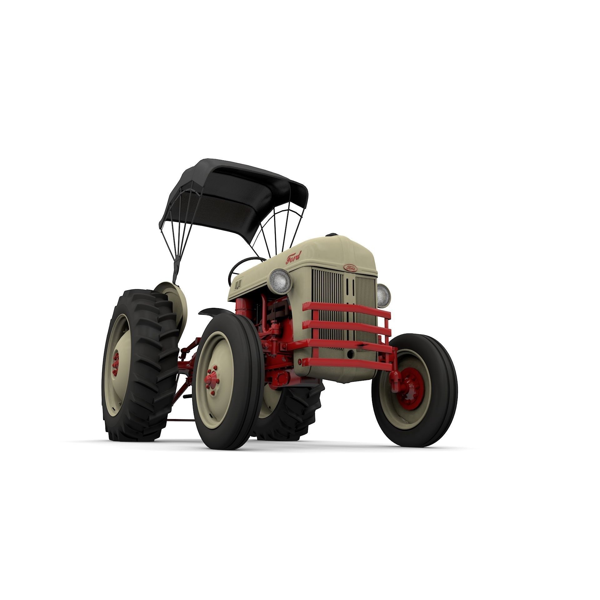 Series 8N Tractor 1951 - High-Detail 3D Model - View 4