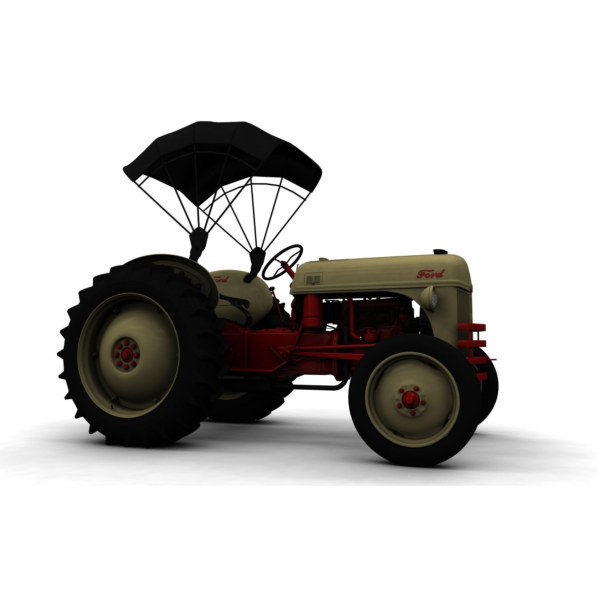 Series 8N Tractor 1951 - High-Detail 3D Model - View 6