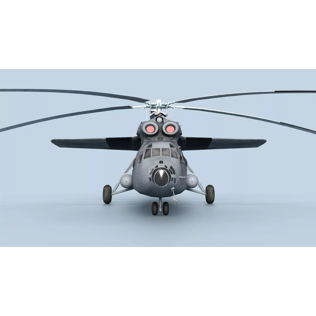 Mil Mi-6 Helicopter 3D Model – Low Poly Game Asset, FBX, OBJ - View 10