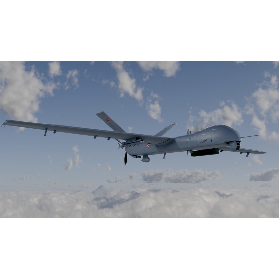 Turkish UAV 3D Model – Low Poly Aircraft Collection, FBX, Rigged - View 10