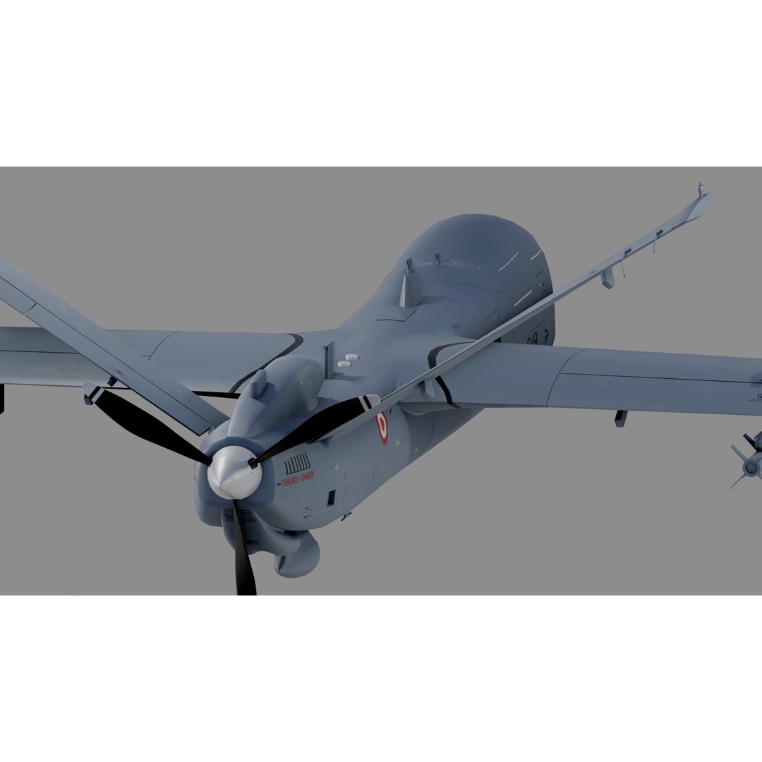 Turkish UAV 3D Model – Low Poly Aircraft Collection, FBX, Rigged - View 12