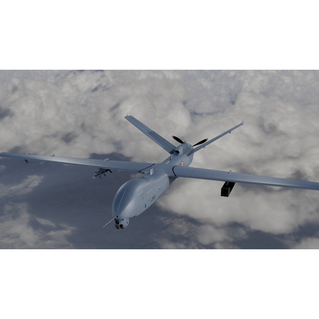 Turkish UAV 3D Model – Low Poly Aircraft Collection, FBX, Rigged - View 14