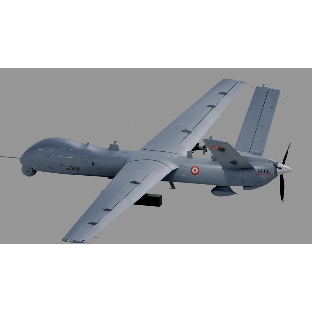 Turkish UAV 3D Model – Low Poly Aircraft Collection, FBX, Rigged - View 15