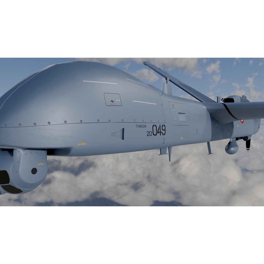 Turkish UAV 3D Model – Low Poly Aircraft Collection, FBX, Rigged - View 16