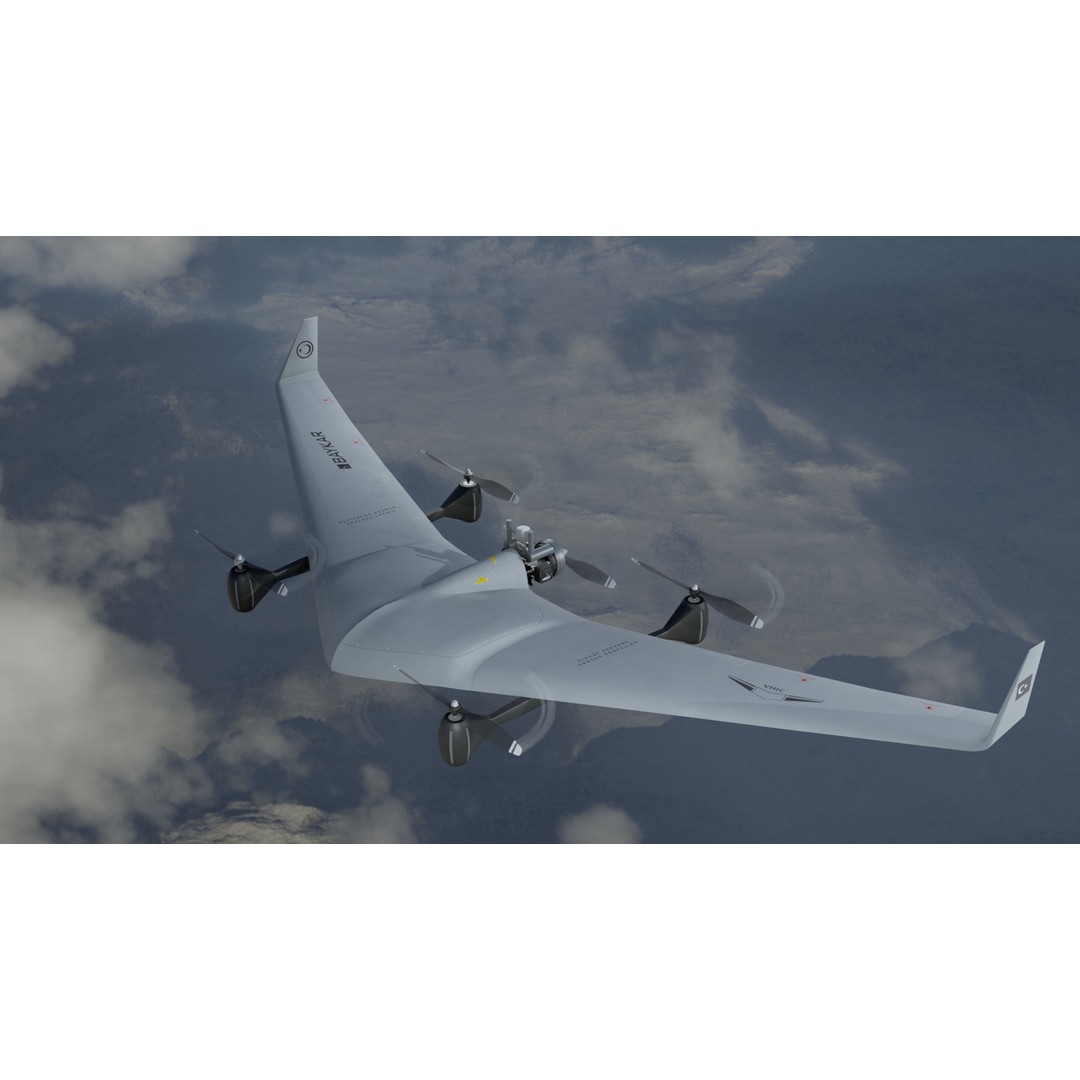 Turkish UAV 3D Model – Low Poly Aircraft Collection, FBX, Rigged - View 21