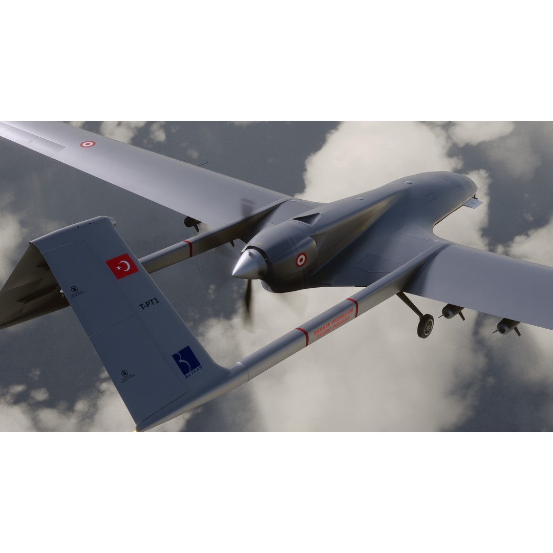 Turkish UAV 3D Model – Low Poly Aircraft Collection, FBX, Rigged - View 26