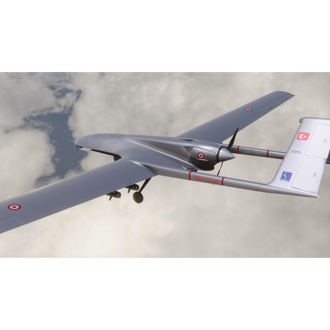 Turkish UAV 3D Model – Low Poly Aircraft Collection, FBX, Rigged - View 27