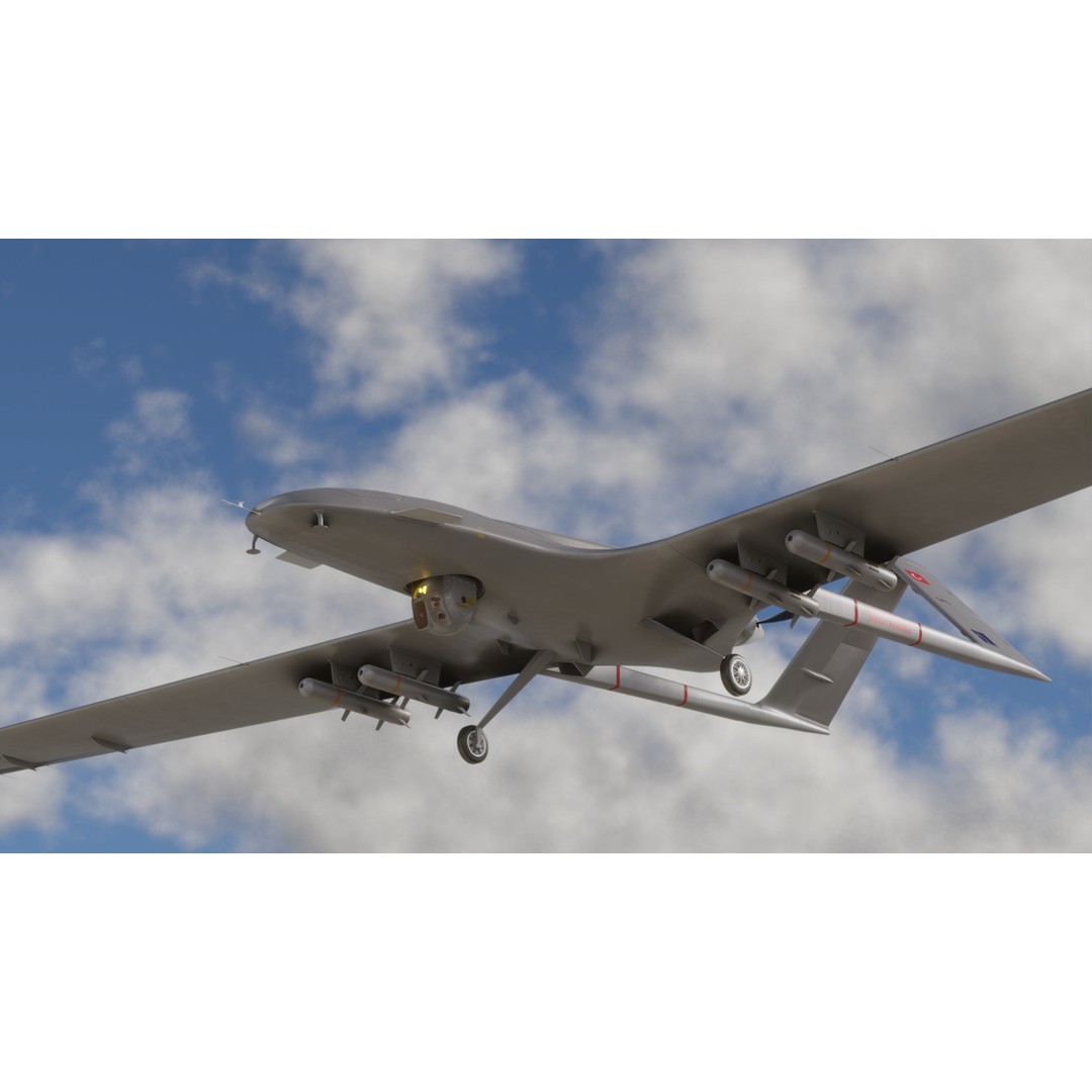 Turkish UAV 3D Model – Low Poly Aircraft Collection, FBX, Rigged - View 28