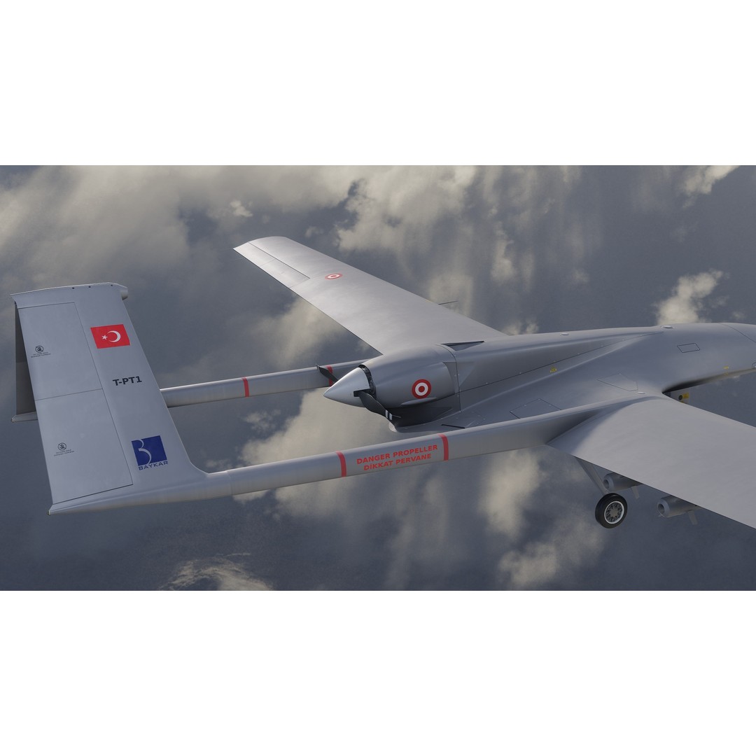 Turkish UAV 3D Model – Low Poly Aircraft Collection, FBX, Rigged - View 29