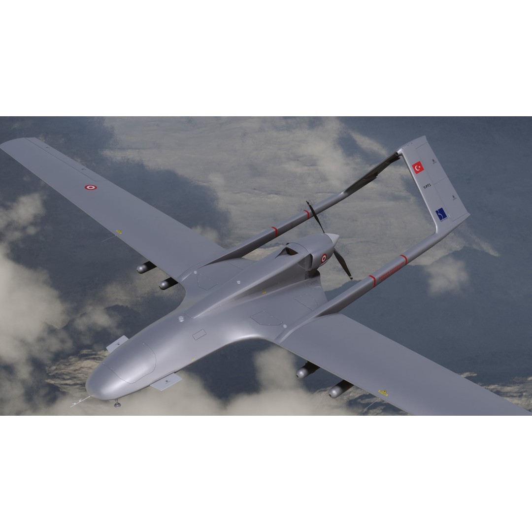Turkish UAV 3D Model – Low Poly Aircraft Collection, FBX, Rigged - View 31