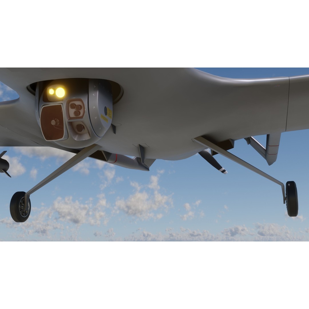 Turkish UAV 3D Model – Low Poly Aircraft Collection, FBX, Rigged - View 33
