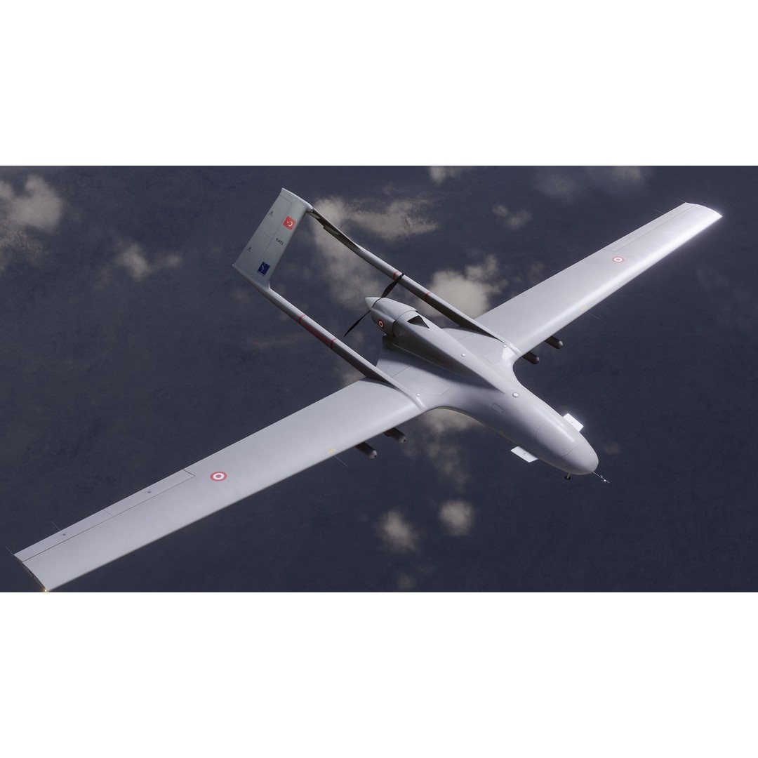 Turkish UAV 3D Model – Low Poly Aircraft Collection, FBX, Rigged - View 34