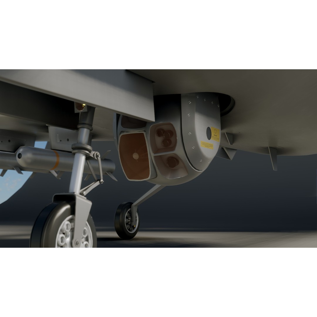 Turkish UAV 3D Model – Low Poly Aircraft Collection, FBX, Rigged - View 35