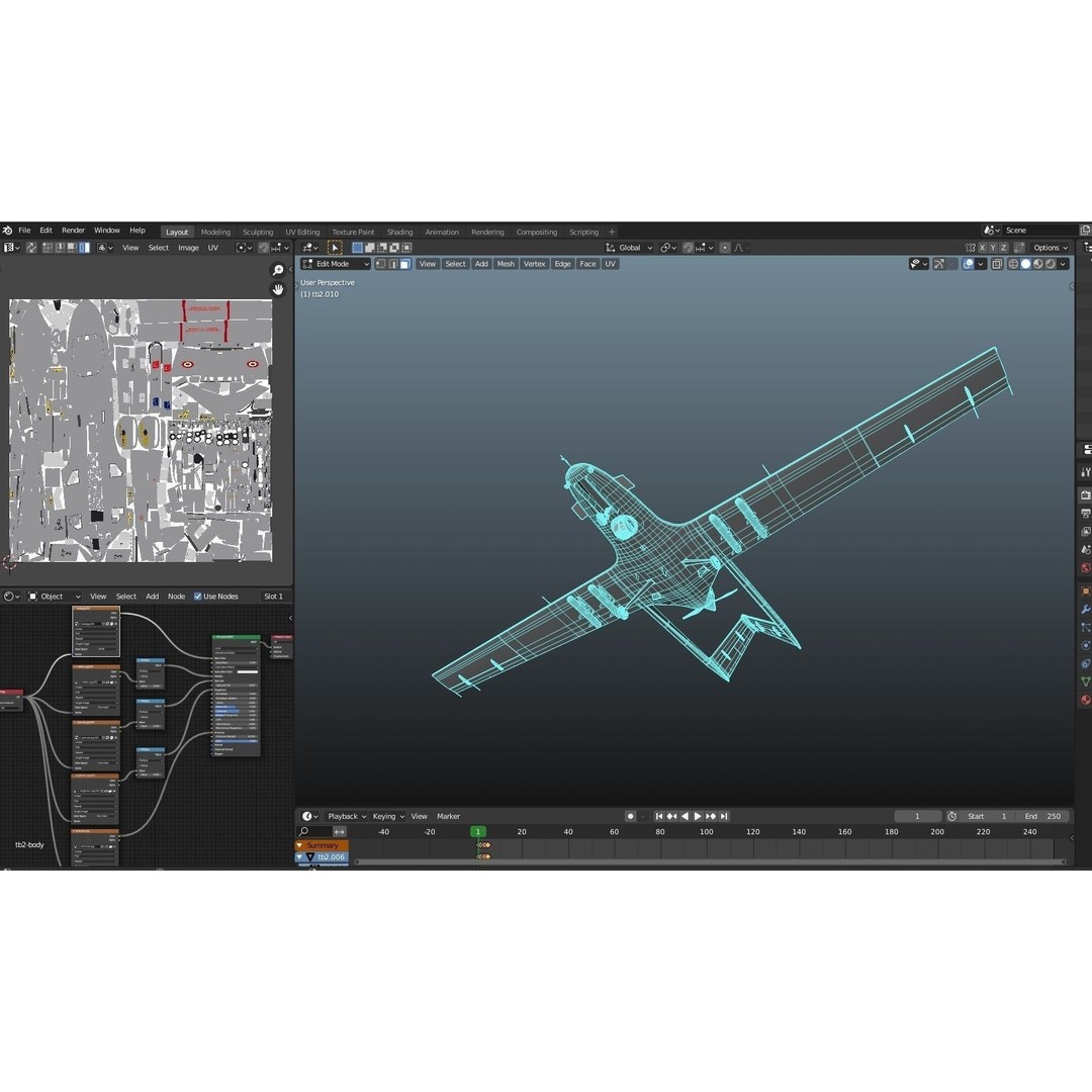 Turkish UAV 3D Model – Low Poly Aircraft Collection, FBX, Rigged - View 38