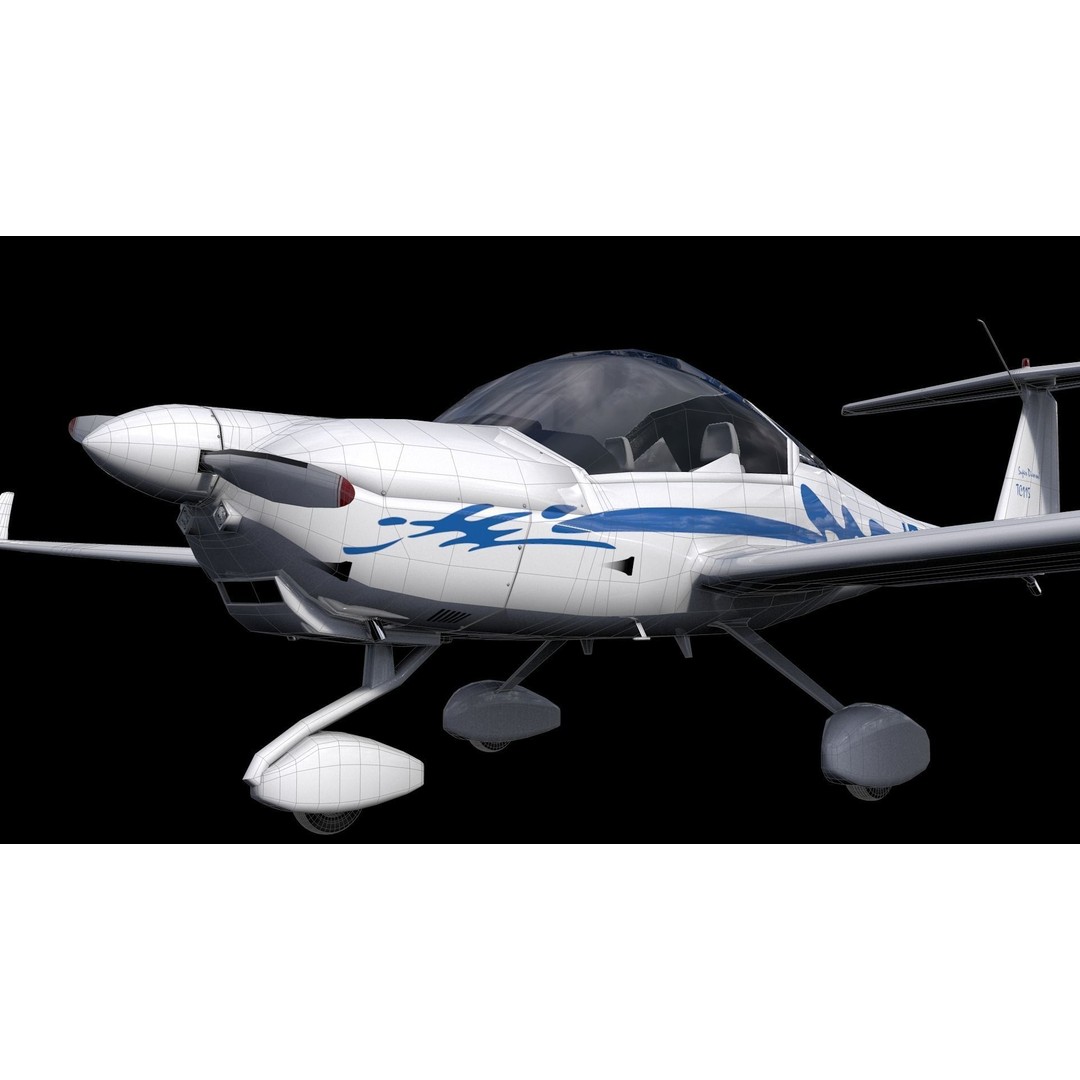 HK36 TC115 Diamond Airplane 3D Model – Subdivision Ready, FBX, C4D - View 10