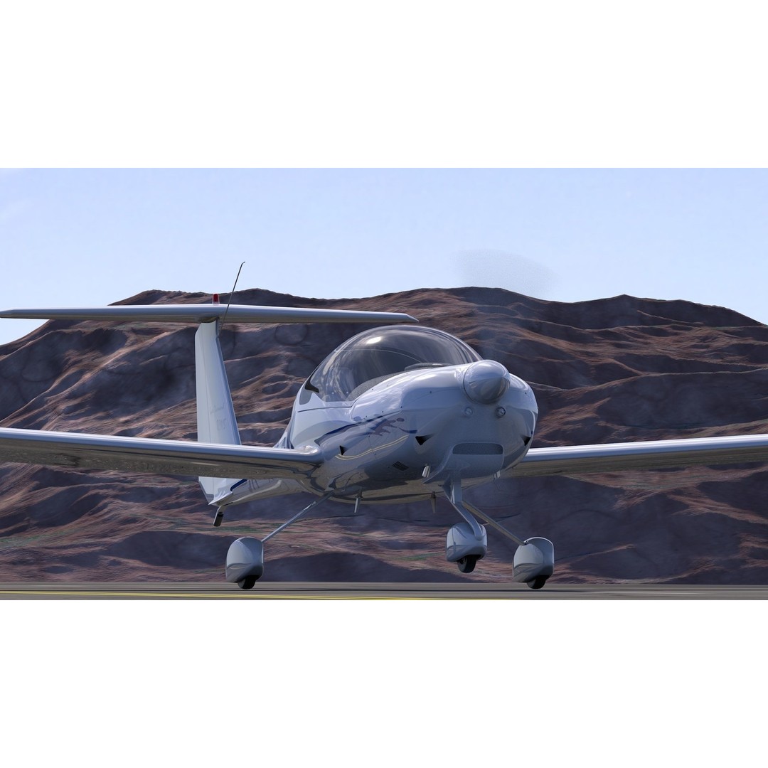 HK36 TC115 Diamond Airplane 3D Model – Subdivision Ready, FBX, C4D - View 14