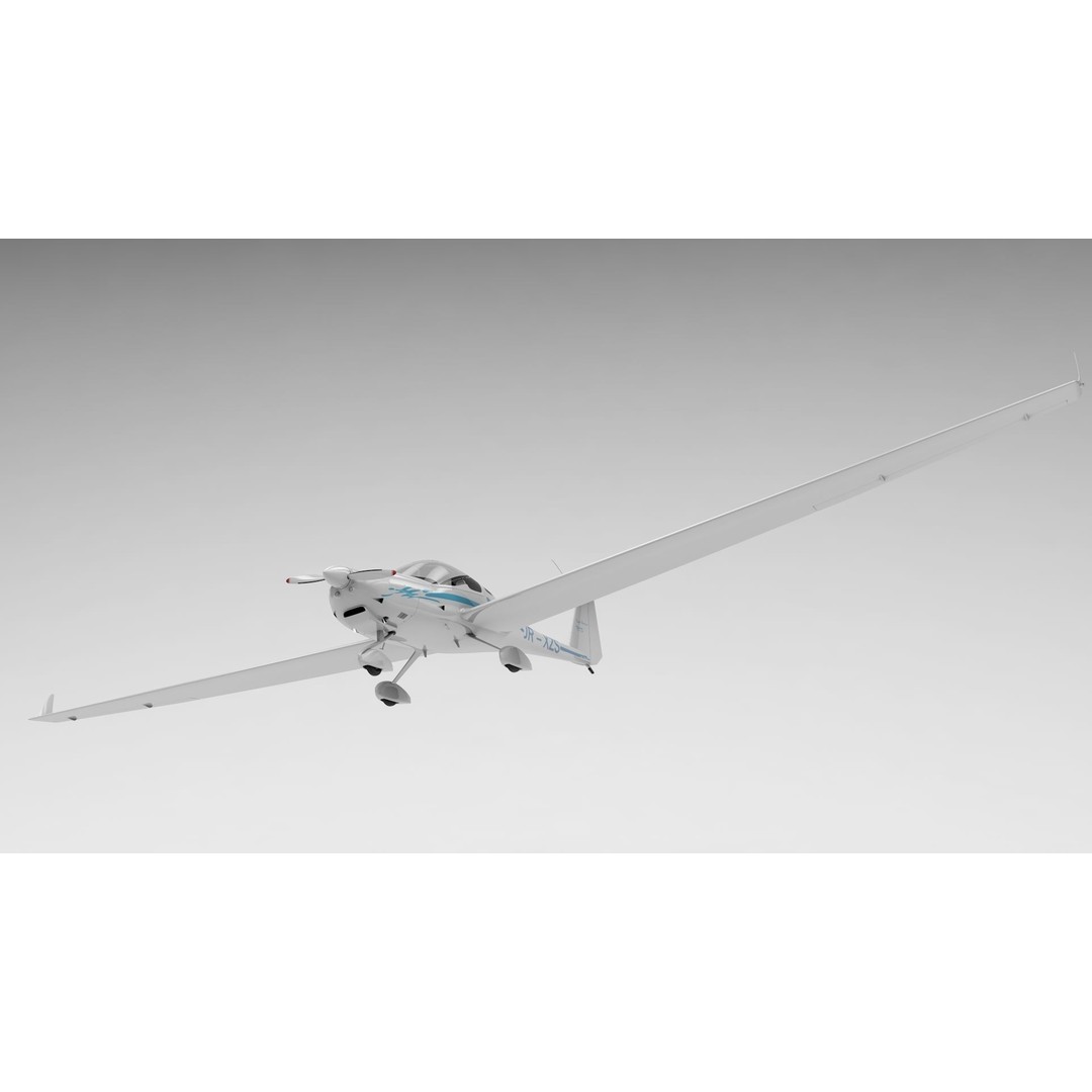 HK36 TC115 Diamond Airplane 3D Model – Subdivision Ready, FBX, C4D - View 4