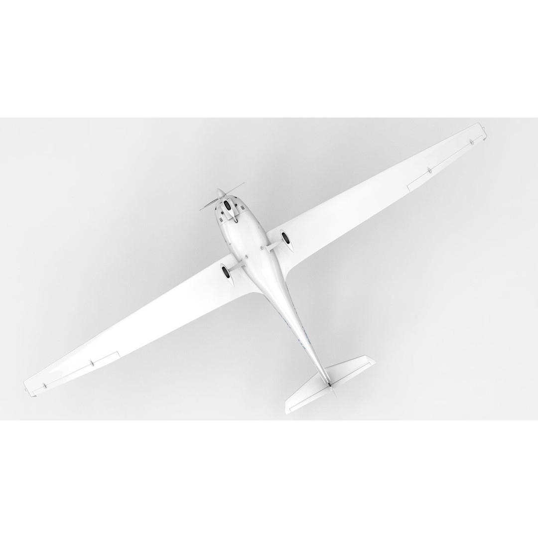 HK36 TC115 Diamond Airplane 3D Model – Subdivision Ready, FBX, C4D - View 5