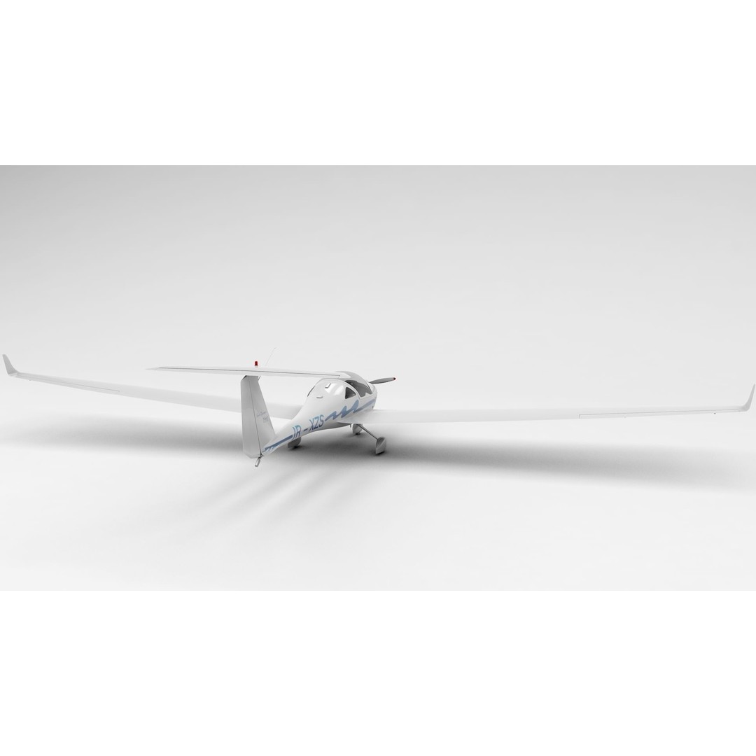 HK36 TC115 Diamond Airplane 3D Model – Subdivision Ready, FBX, C4D - View 6
