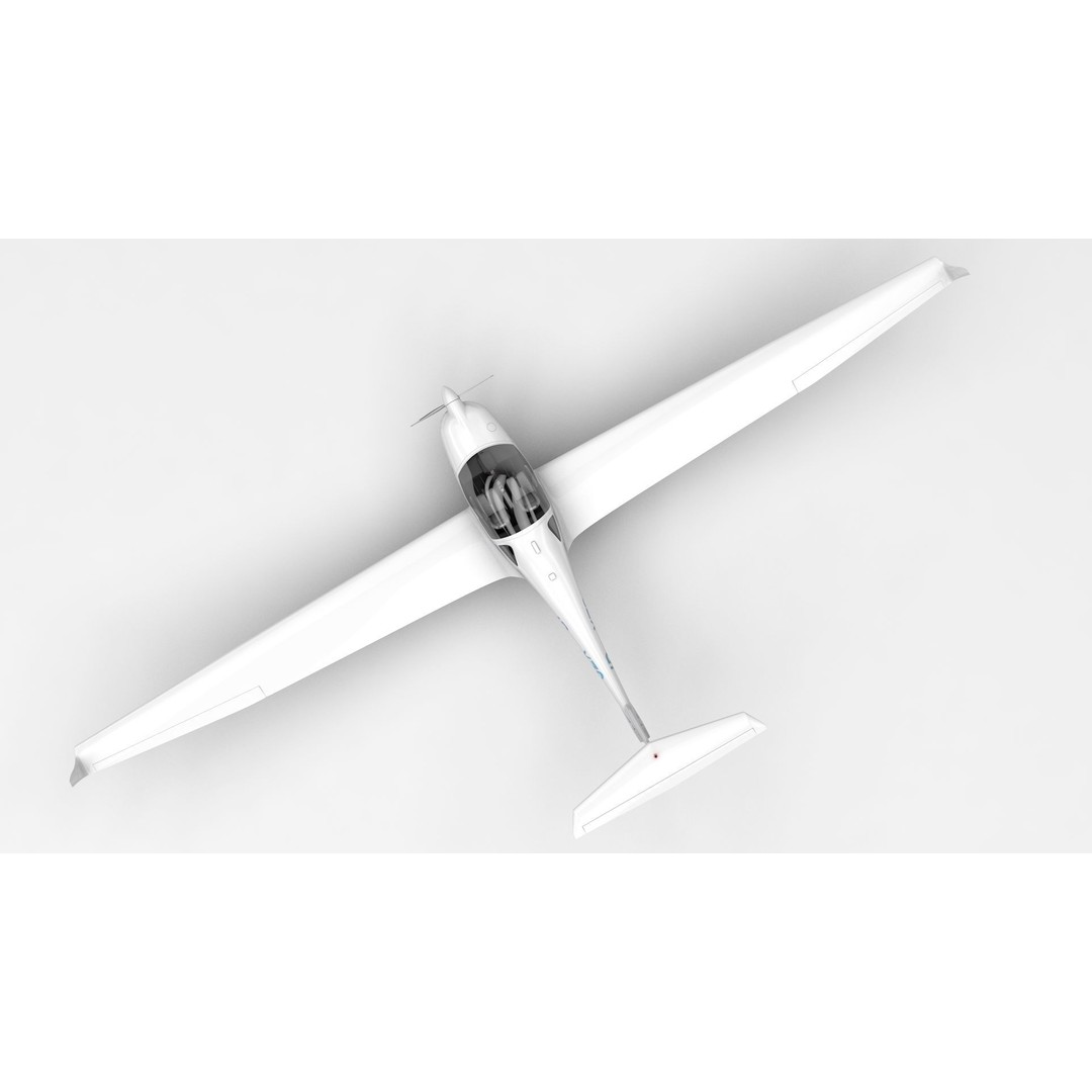 HK36 TC115 Diamond Airplane 3D Model – Subdivision Ready, FBX, C4D - View 8