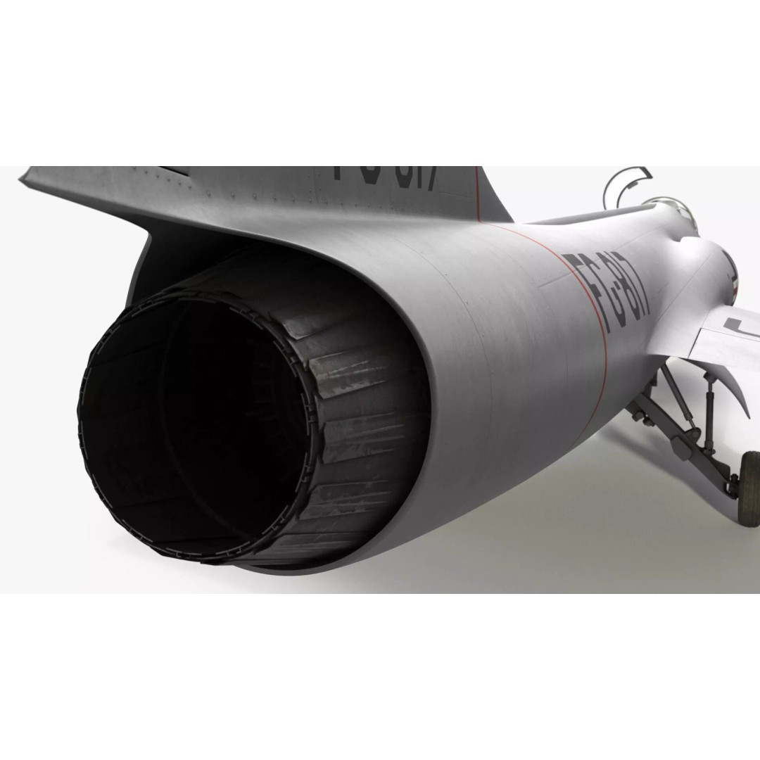 Lockheed F-104 Starfighter 3D Model – Rigged PBR Aircraft Asset - View 13