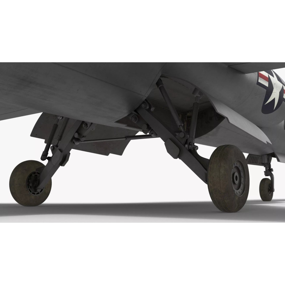 Lockheed F-104 Starfighter 3D Model – Rigged PBR Aircraft Asset - View 14