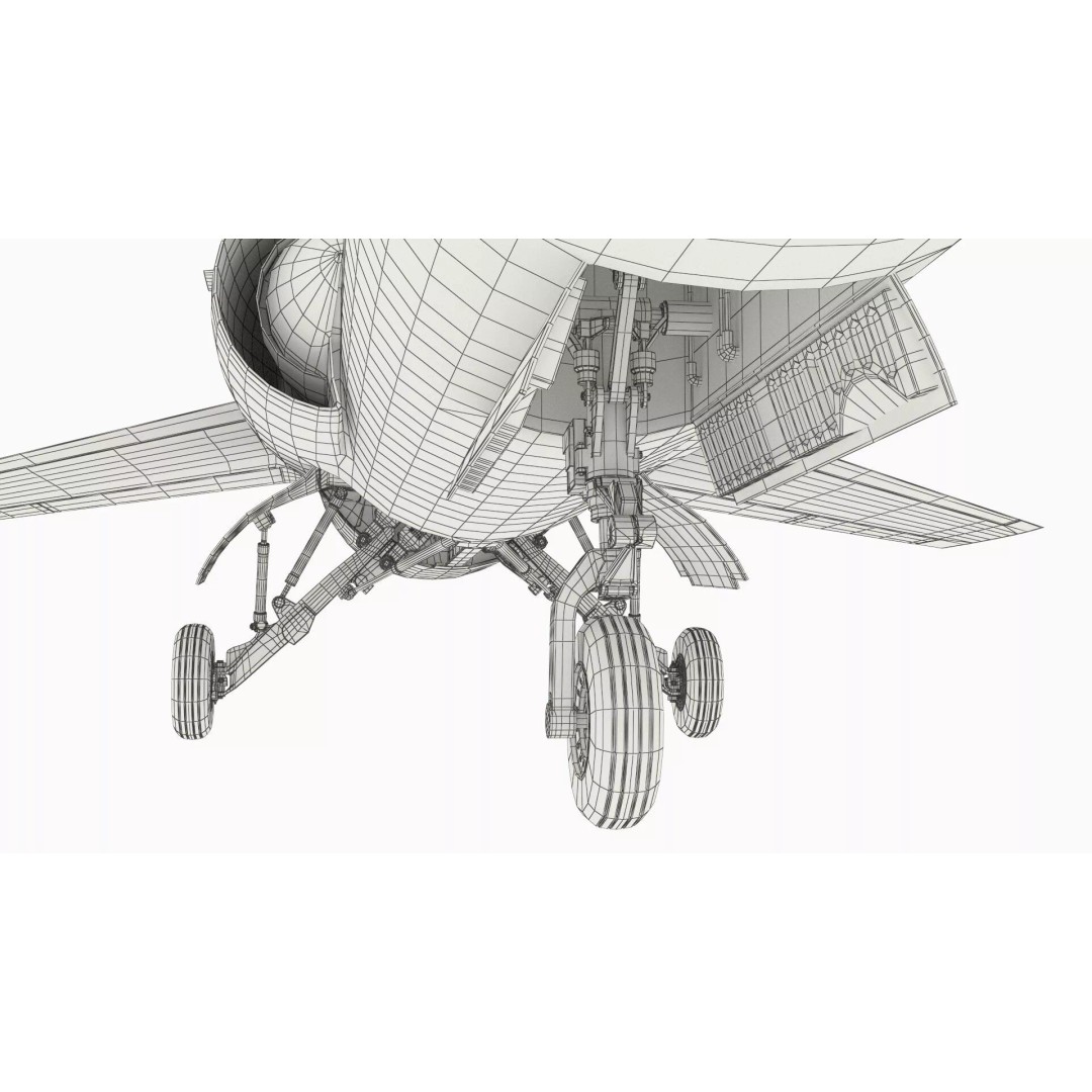 Lockheed F-104 Starfighter 3D Model – Rigged PBR Aircraft Asset - View 21
