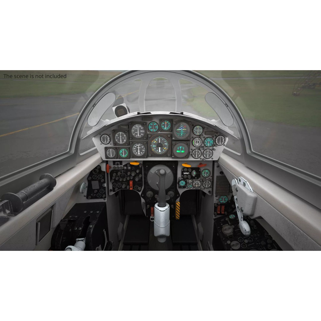 Lockheed F-104 Starfighter 3D Model – Rigged PBR Aircraft Asset - View 4