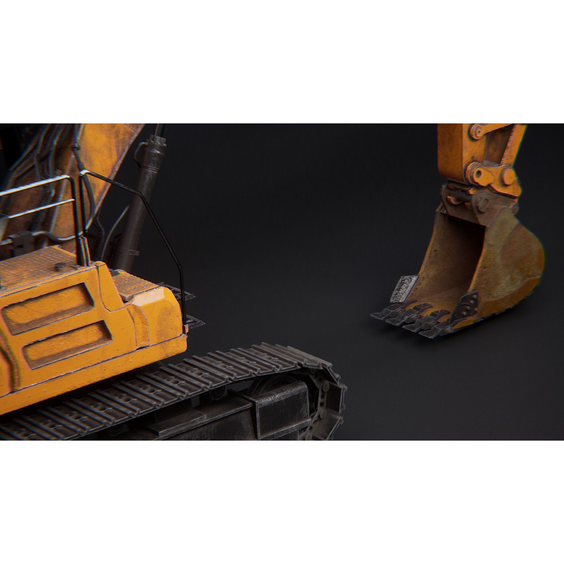 Excavator v2 - Low-Poly Game-Ready 3D Model - View 11